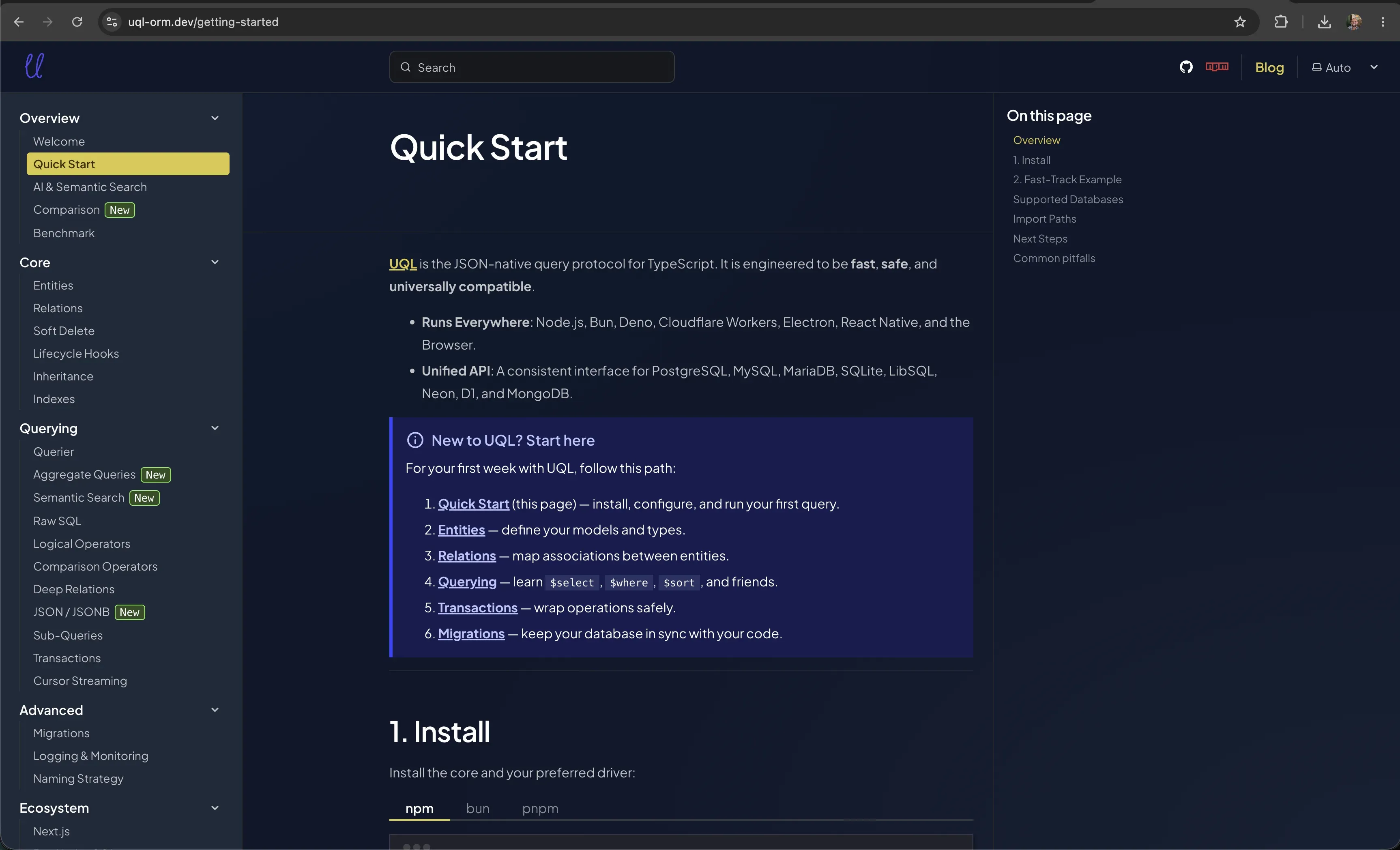 UQL ORM - JSON-native query protocol for TypeScript
